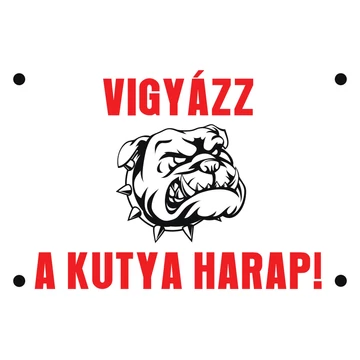 "Vigyázz a kutya harap" tábla - grafika 001