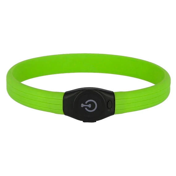 Maxi Safe LED nyakörv hosszú szőrű kutyáknak - zöld