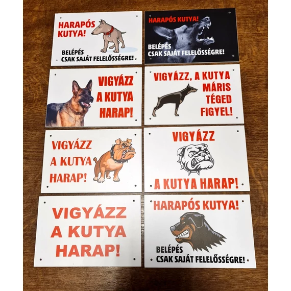 Vigyázz a kutya harap tábla